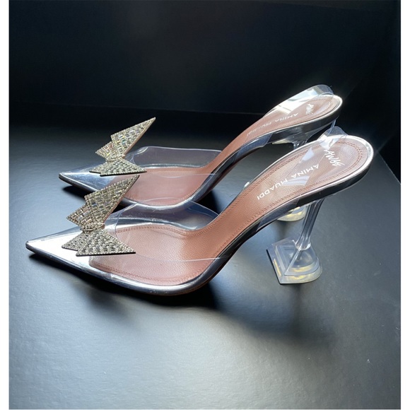 Amina Muaddi x Awge Pump - Butterfly Phoenix Sling Back - Size 6.5 US - Picture 4 of 5